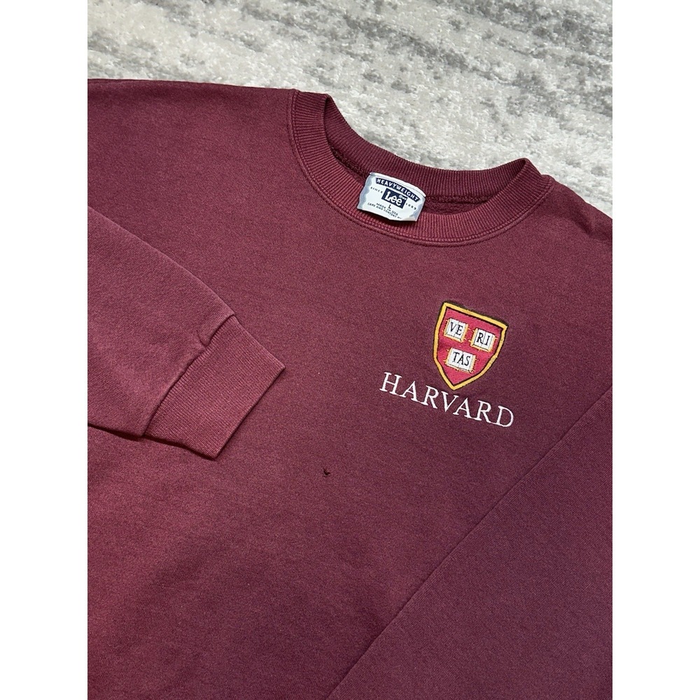 Vintage Harvard Crewneck Sweatshirt Lee Ultralight USA Made Size L Veritas